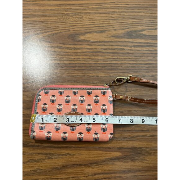 Fossil owl mini credit card holder change purse small bag - Picture 2 of 12